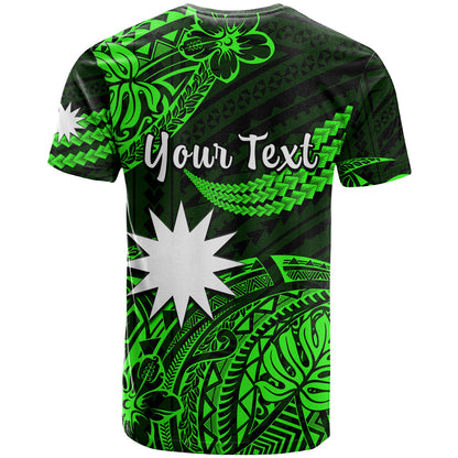 (Custom Personalised) Nauru Polynesian Hibiscus Naoero Green T Shirt