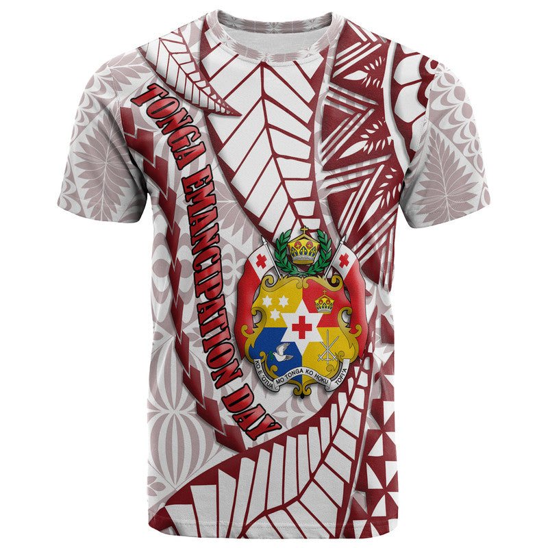 Tonga Emancipation Day T Shirt Kupesi Pattern No.2 White