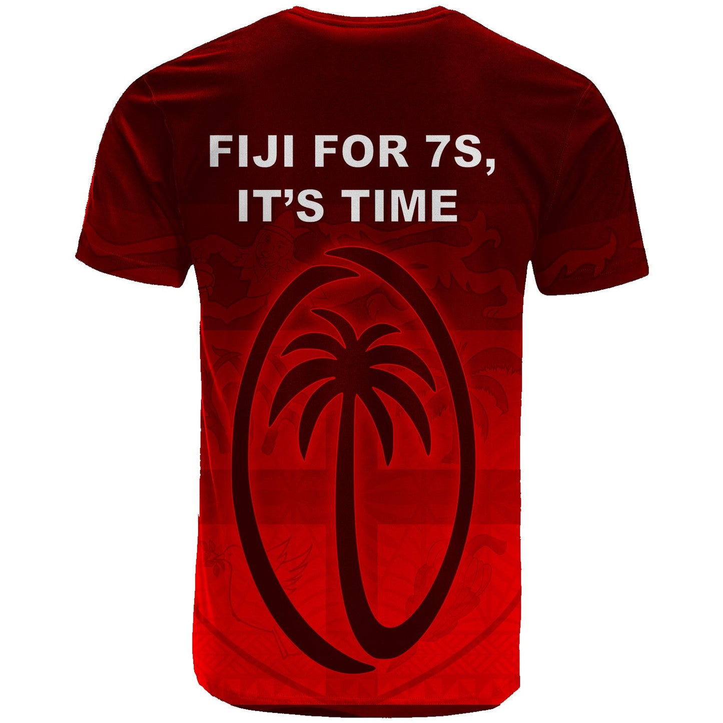 Fiji Rugby T Shirt Fiji For 7s, It's Time Red RLT7