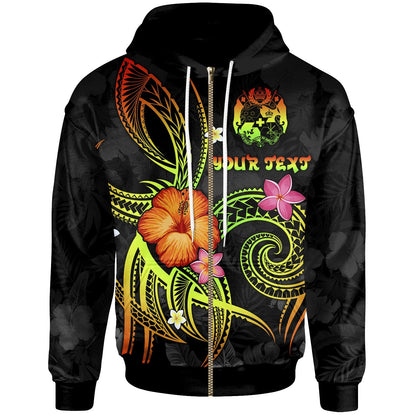 Tonga Polynesian Zip Up Hoodie Legend of Tonga (Raggae)