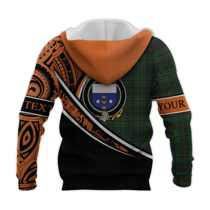 Printivon Westmeath Knitted Hoodie Pattern Polynesian Custom Text Ver2