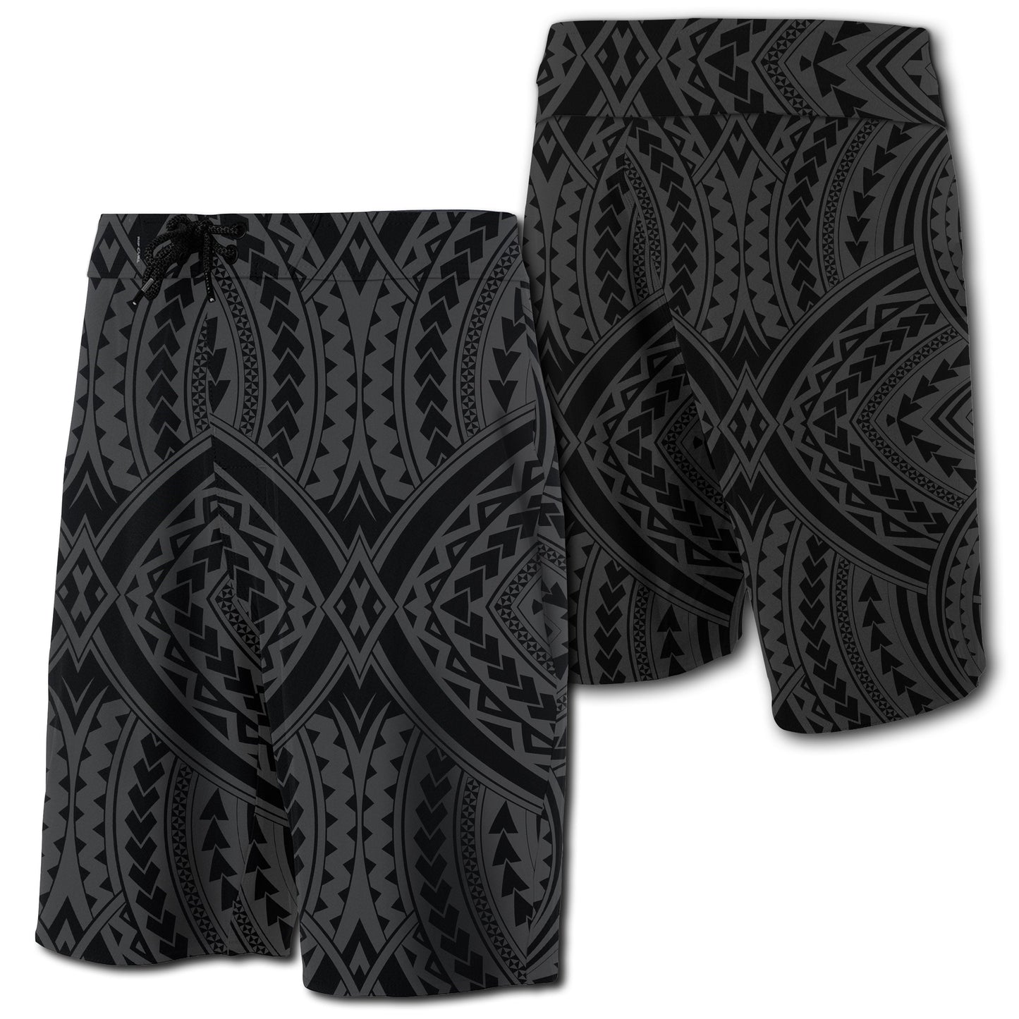 Hawaii Polynesian Tradition Board Shorts Gray