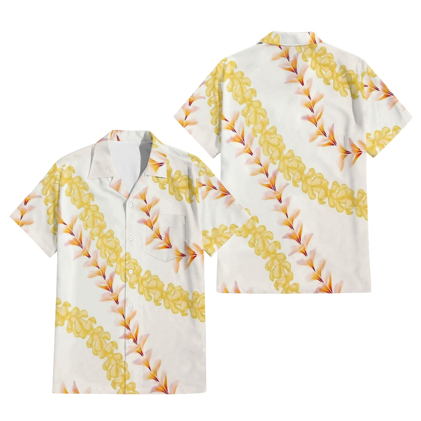 Puakenikeni Pikake Lei Curve Lei Flower Matching Outfit For Couple Island Puletasi Dress And Shirt