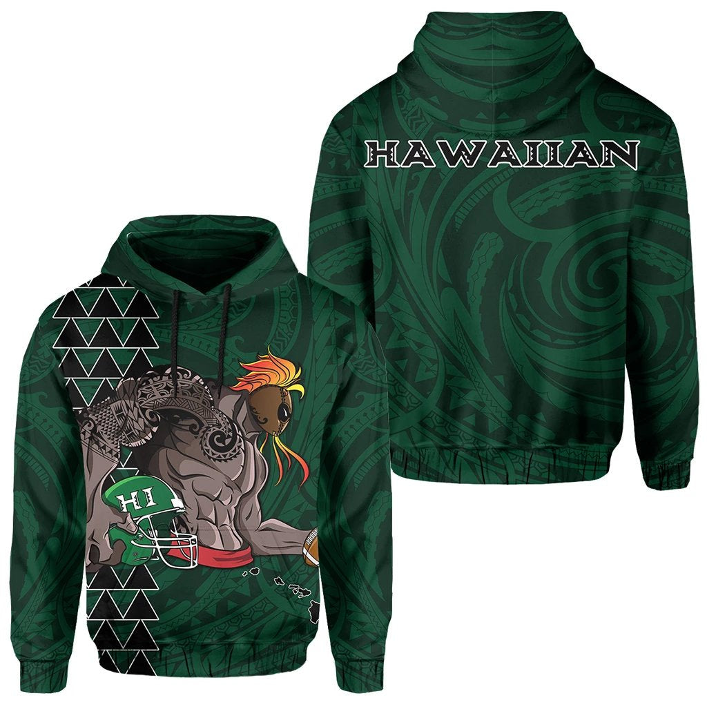 Kakau Hawaii Warrior Football Hoodie