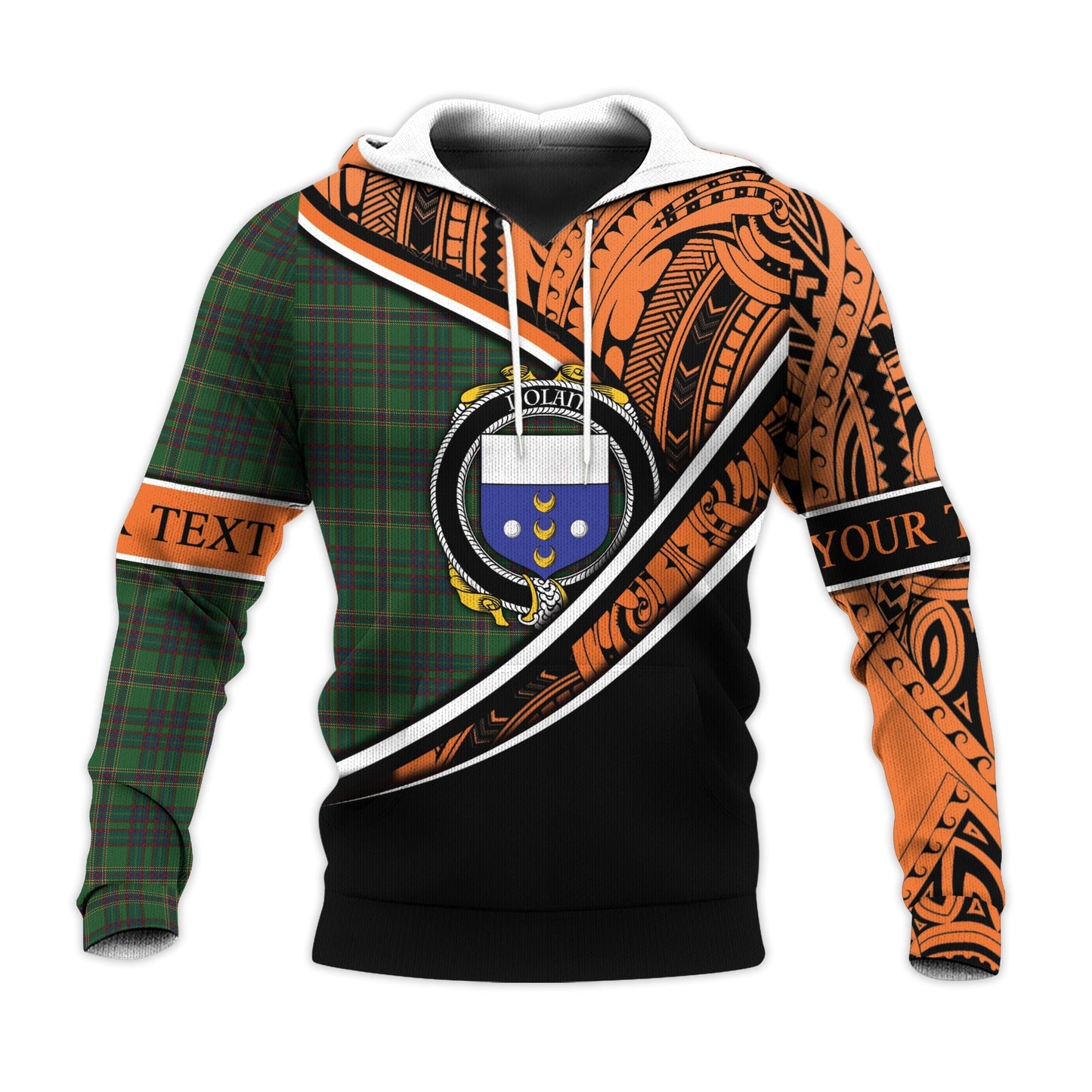 Printivon Westmeath Knitted Hoodie Pattern Polynesian Custom Text Ver2