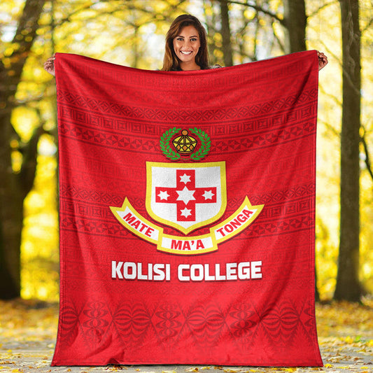 Kolisi Tonga College Atele Premium Blanket 140 Years Anniversary Tongan Ngatu Ver.01