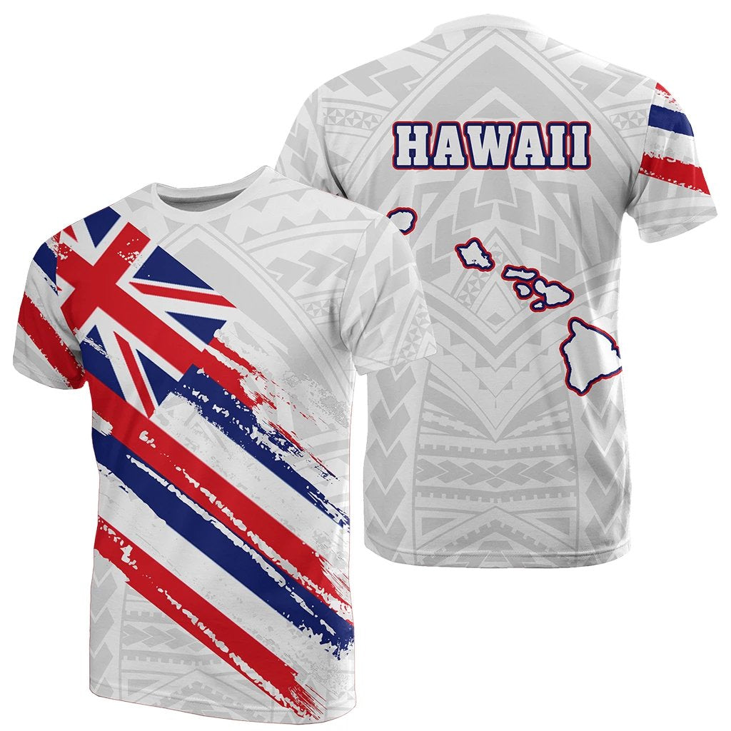 Hawaii Flag Polynesian T-Shirt White