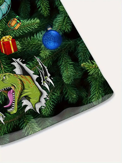 Funny Dinosaur Tropical Vacation Santa Christmas Palm Hawaiian Shirt Gift For Him