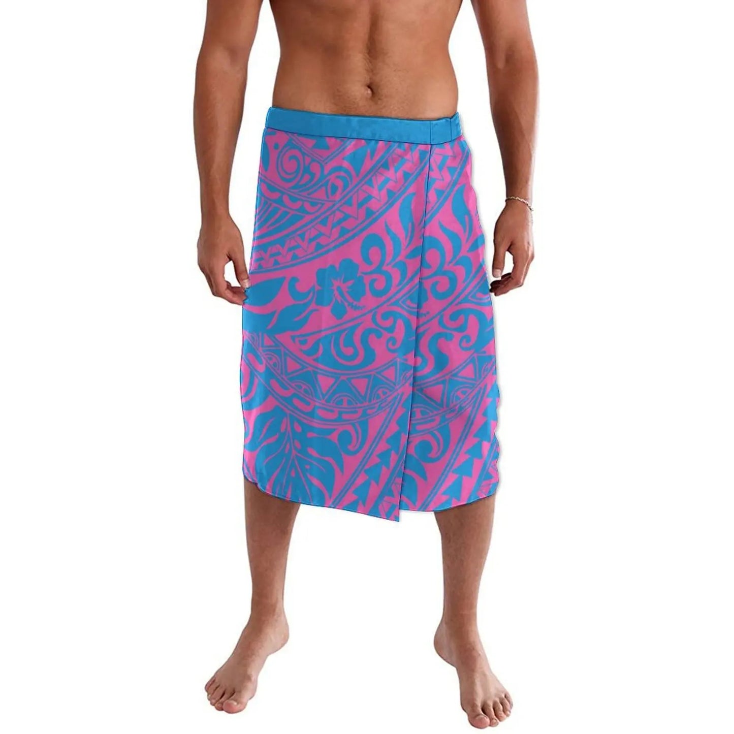 Polynesian Tribal Pattern Lavalava Island Wear Wrap Skirt Ie Faitaga Men Printed Beach Sarong Clothes