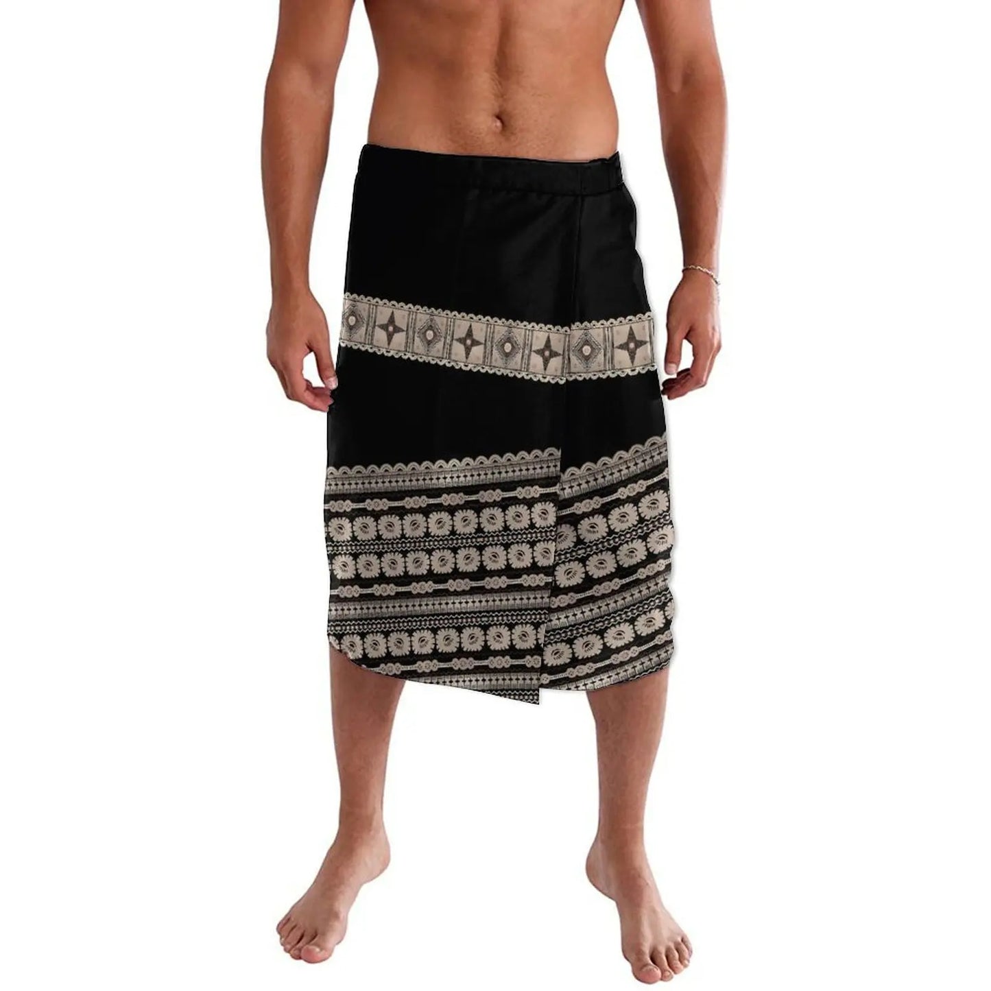 Polynesian Tribal Lavalava Island Wear Wrap Skirt Ie Faitaga Men Printed Beach Sarong Clothes