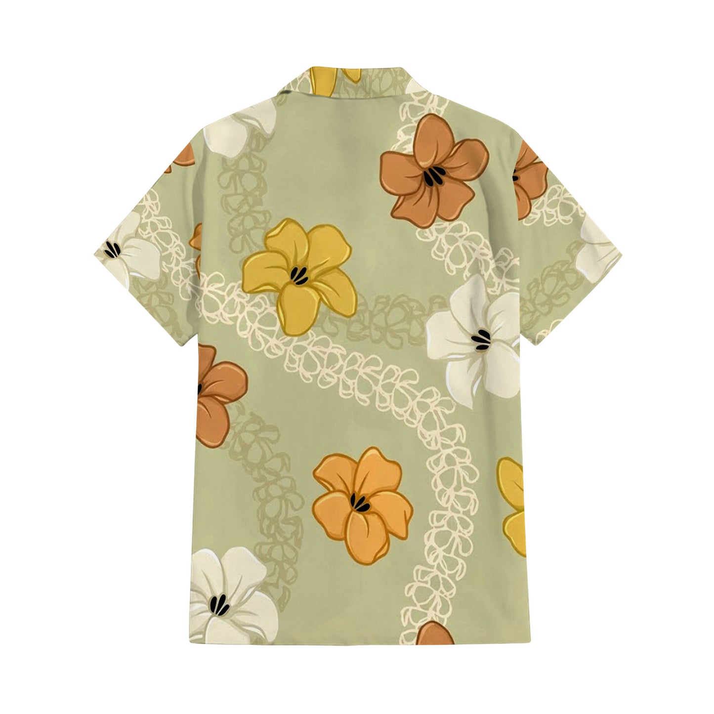 Puakenikeni Pikake Lei Curve Lei Flower Matching Outfit For Couple Island Green Puletasi Dress And Shirt