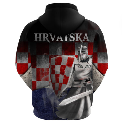 Croatia Warrior Zip Hoodie