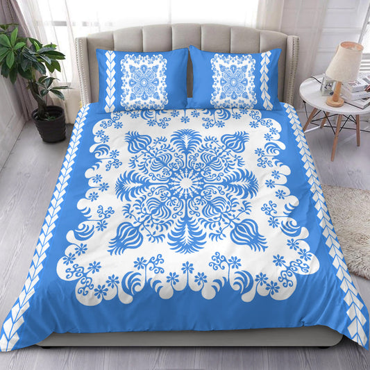 Hawaii Bedding Set Pattern Version Special Blue