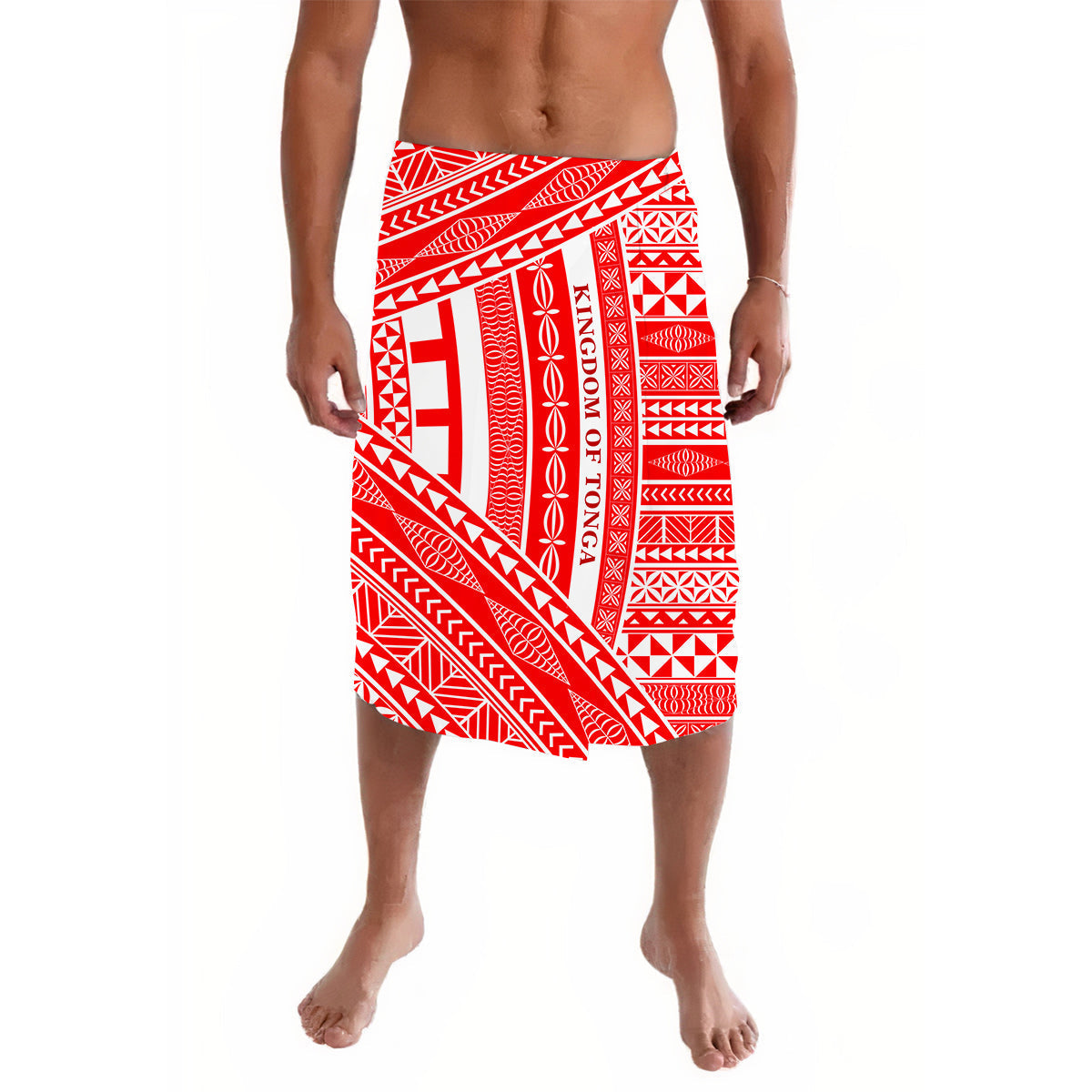 Tonga Lavalava Tongan Pattern Blithesome Version Red Ver.02