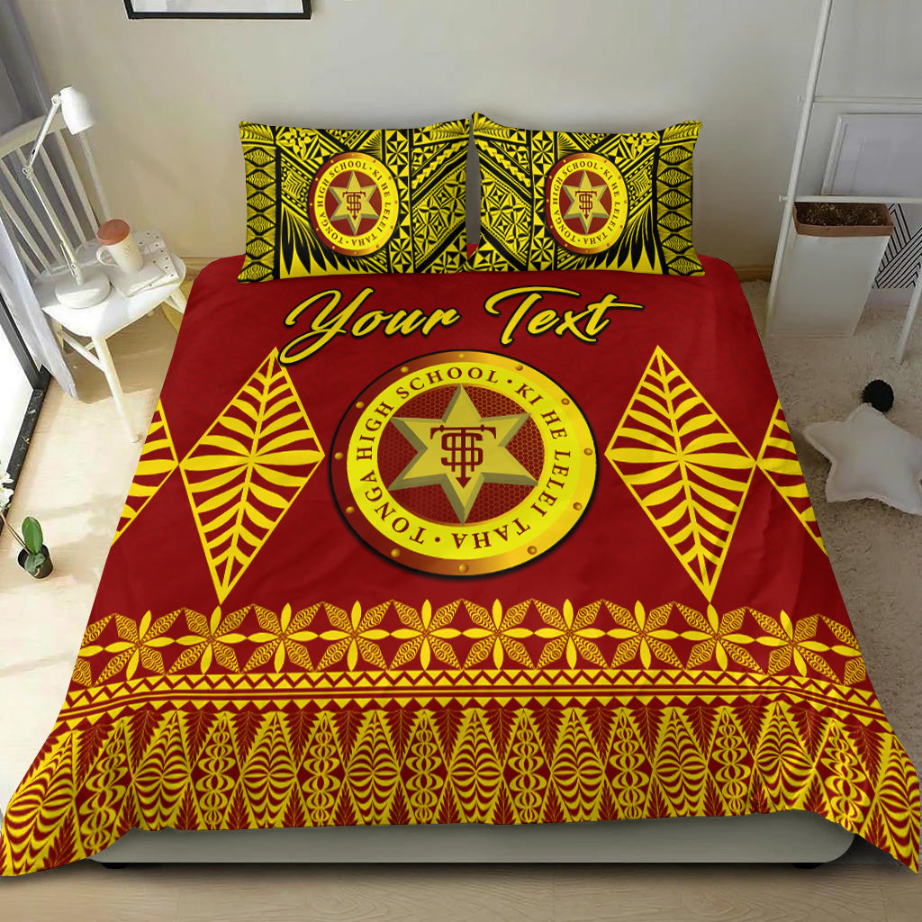 (Custom Personalised) Tonga High School Bedding Set Tongan Ngatu