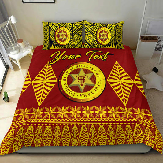 (Custom Personalised) Tonga High School Bedding Set Tongan Ngatu