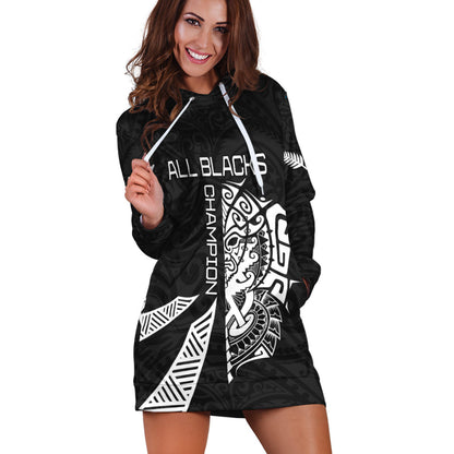 New Zealand Rugby Hoodie Dress Haka All Black mix Ta Moko