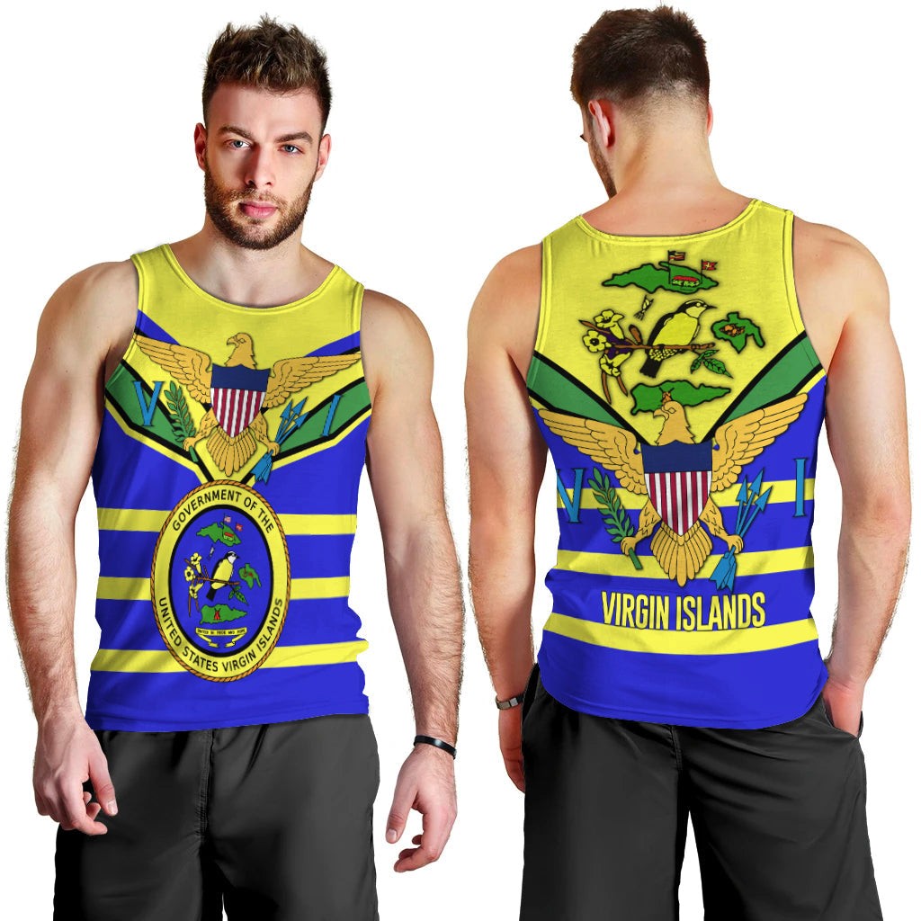 US Virgin Islands Men Tank Top Egales with Seal