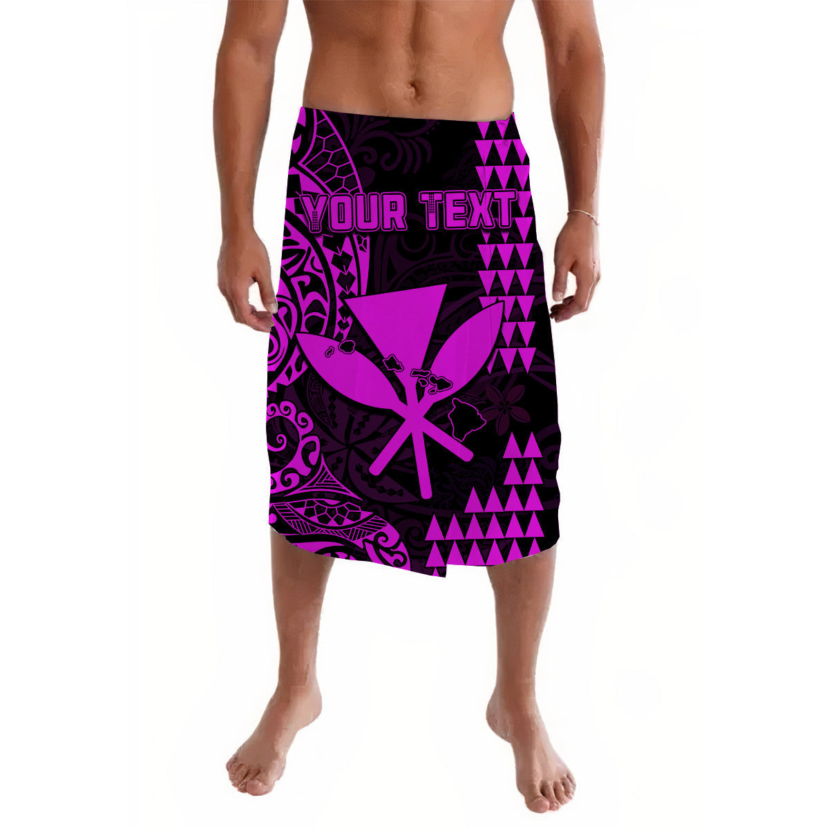 (Custom Personalised) Hawaii Day Kakau Lavalava Proud To Be Hawaiian Purple King Kamehameha and Kanaka Maoli