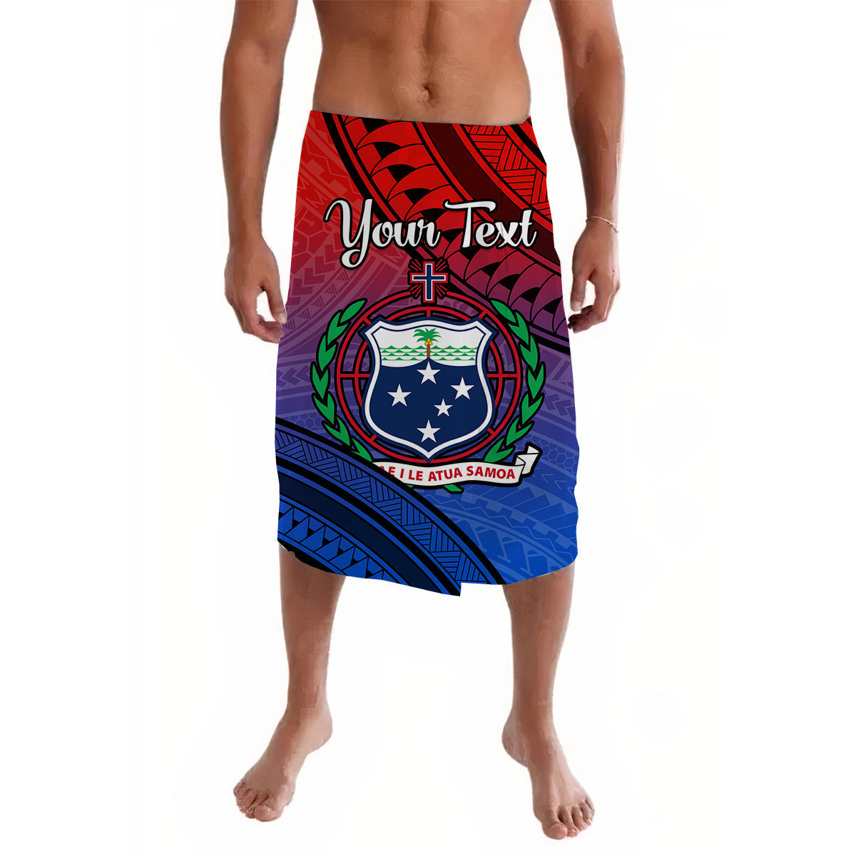 (Custom Personalised) Samoa Lavalava Style Gradient Sporty Original