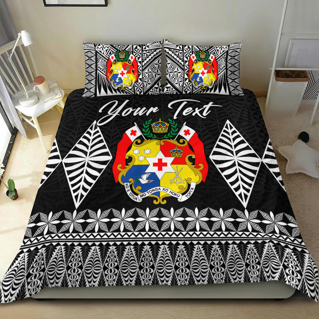 (Custom Personalised) Tonga Bedding Set Be Unique Version 06 Black