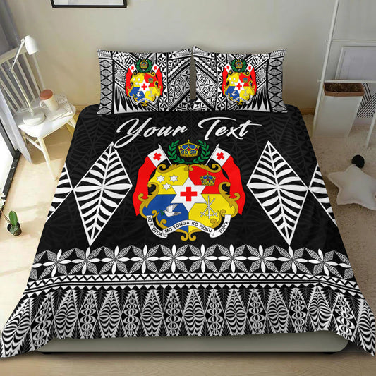 (Custom Personalised) Tonga Bedding Set Be Unique Version 06 Black