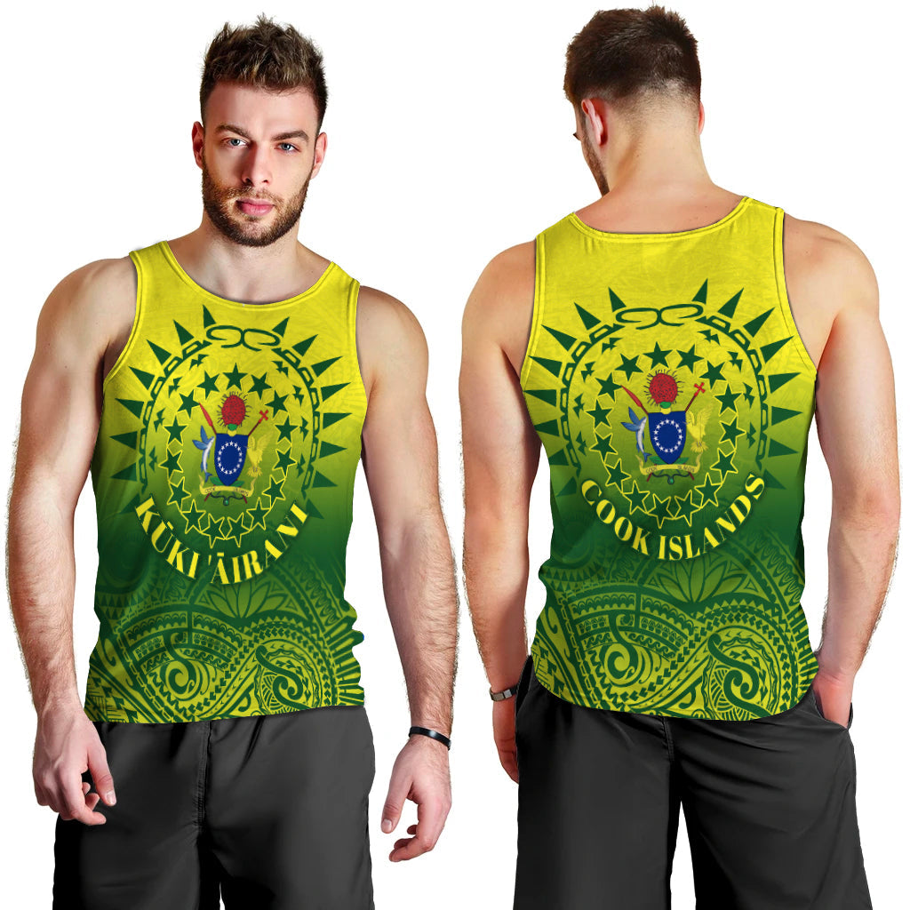Cook Islands Men Tank Top Polynesian Tattoo Sunshine