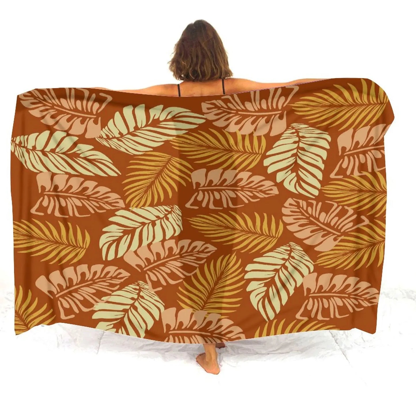 Hawaii Leaf Pattern Women'S Sarong Apron Polynesian Tribal Pattern Sarong Beach
