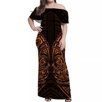 Polynesian Pride Hawaiian Shirt Polynesia Tribal Gold Pattern