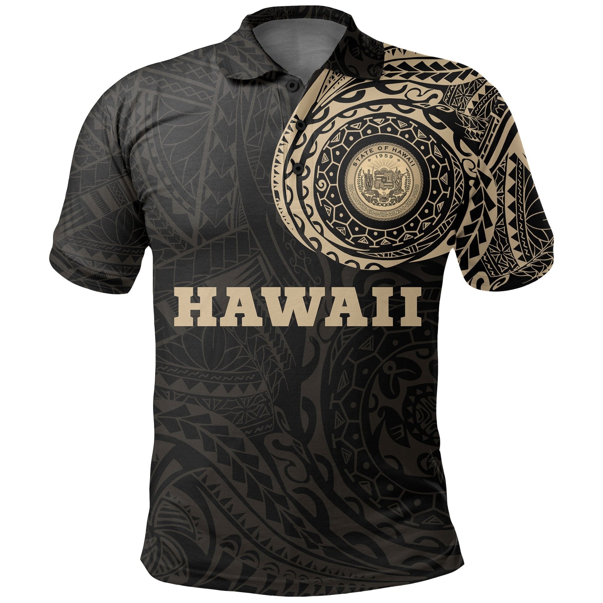 Hawaii Polo Shirt - Hawaii Seal Polynesian Tattoo - A7