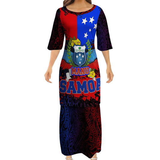 Samoa Coat Of Arms Matching Outfit For Couple Polynesian Many Rugby Samoa Dress And Hawaiian Shirt