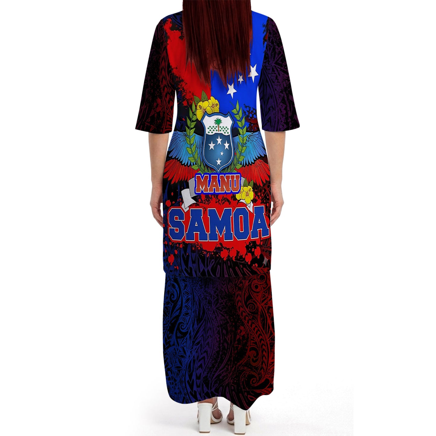 Samoa Coat Of Arms Matching Outfit For Couple Polynesian Many Rugby Samoa Dress And Hawaiian Shirt
