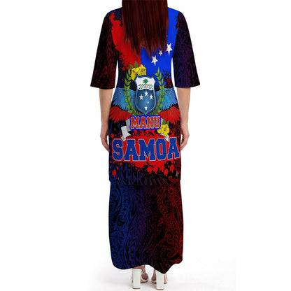 Samoa Coat Of Arms Matching Outfit For Couple Polynesian Many Rugby Samoa Dress And Hawaiian Shirt