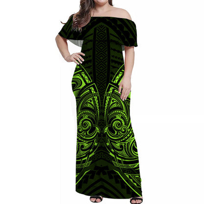Polynesian Pride Hawaiian Shirt Polynesia Tribal Green Pattern