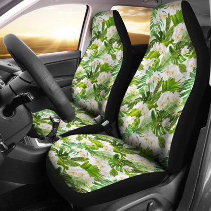 Hawaii Tropical Plumeria White Car Seat Cover