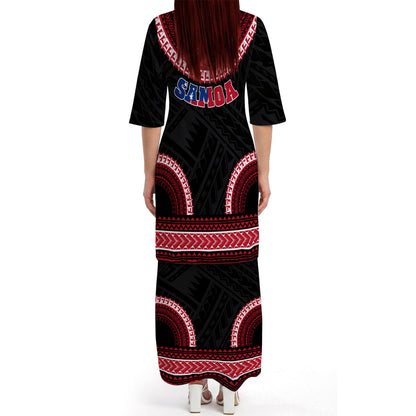 Samoa Coat Of Arms Matching Outfit For Couple Polynesian Tribal Pattern Dress And Hawaiian Shirt