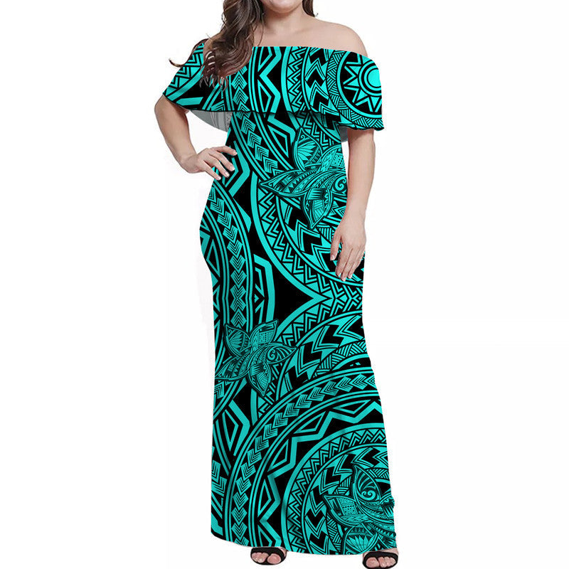 Polynesian Pride Hawaiian Shirt Polynesia Tribal Tattoo Plumeria Turquoise
