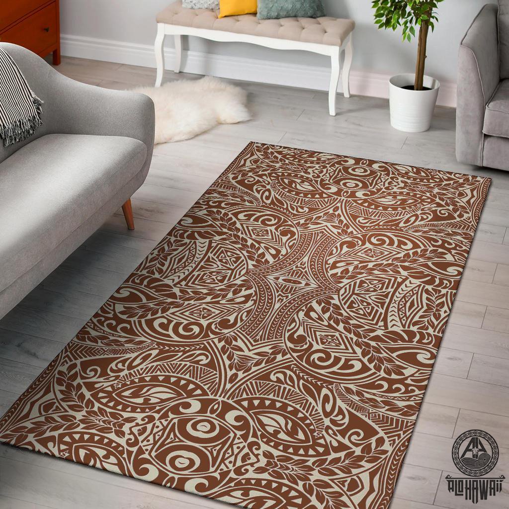 Polynesian Brown Area Rug
