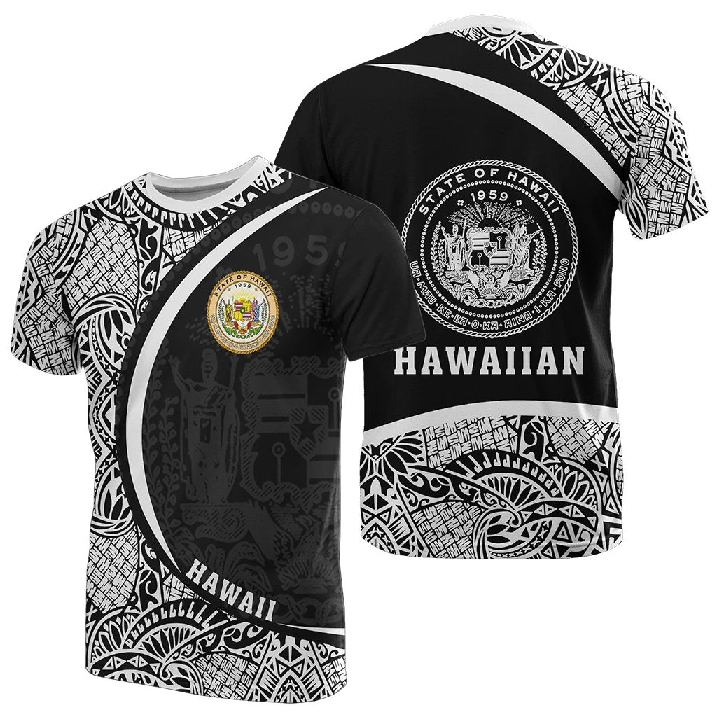 Hawaii Polynesian T-Shirt White - Round Style