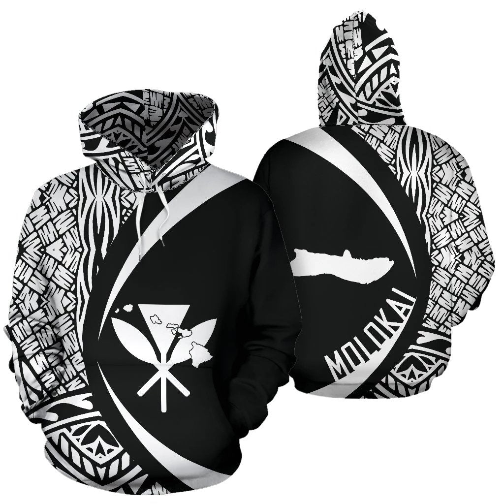 Molokai Kanaka Maoli Polynesian Hoodie Circle Style