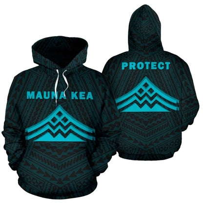 Hawaii Mauna Kea Polynesian Hoodie Blue