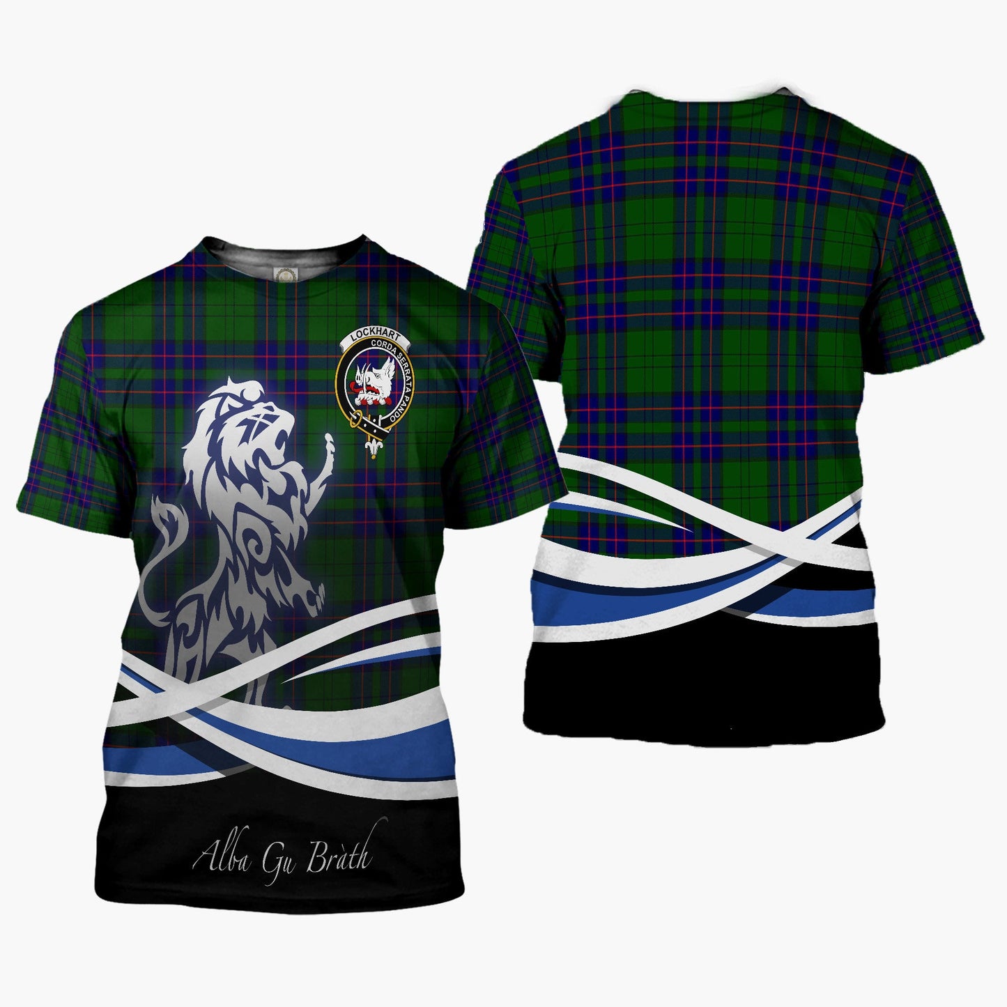 Printivon Lockhart Clan Crest Alba Gu Brath T Shirt Scotland Gift