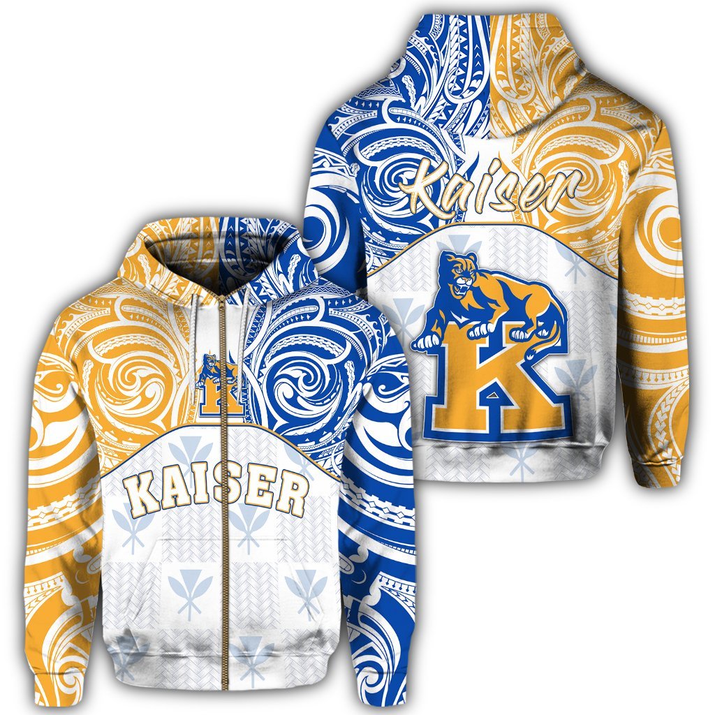 hawaiiZipper Hoodie Kanaka Kaiser High School Zipper Hoodie Demodern Style AH