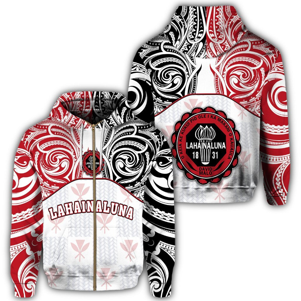 hawaiiZipper Hoodie Kanaka Lahainaluna High School Zipper Hoodie Demodern Style AH