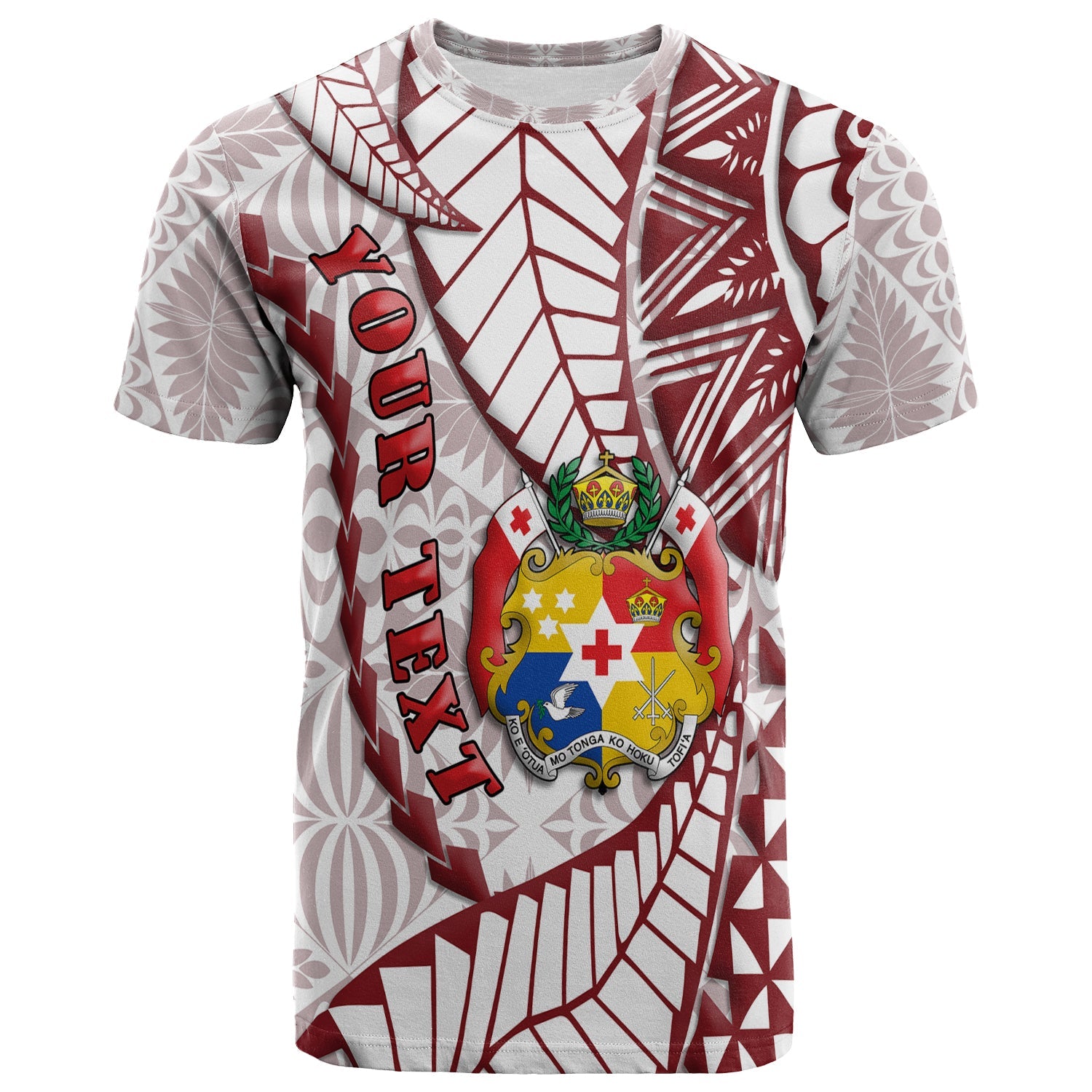Tonga Emancipation Day T Shirt Kupesi Pattern No.2 White