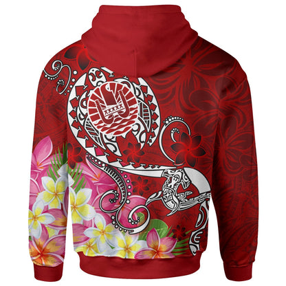 Tahiti Hoodie Turtle Plumeria (Red)