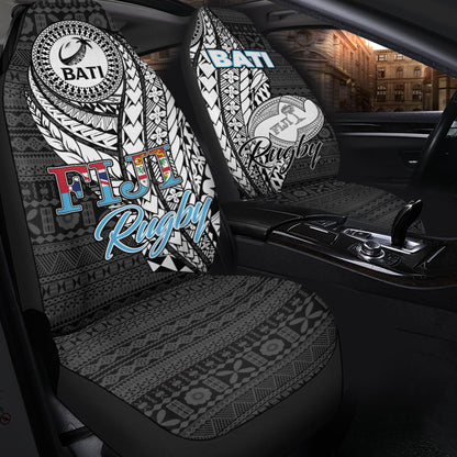 Fiji Rugby Bati Tapa Pattern Car Seat Covers