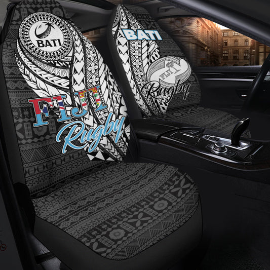 Fiji Rugby Bati Tapa Pattern Car Seat Covers