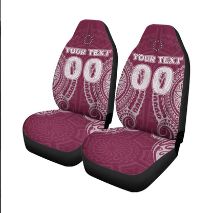 (Custom Personalised) Cook Islands Mangaia Car Seat Covers Tribal Pattern