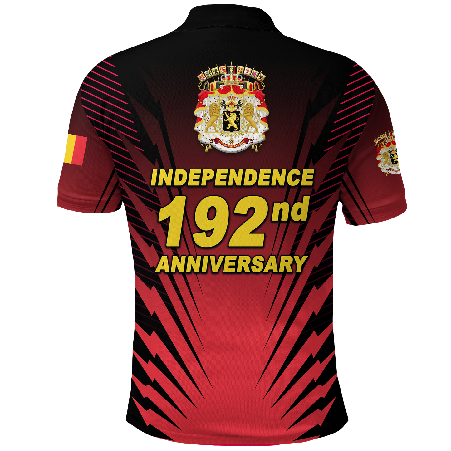 Belgium Polo Shirt Independence Day Coat Of Arms